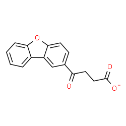 ChemSpider 2D Image | 4-(Dibenzo[b,d]furan-2-yl)-4-oxobutanoate | C16H11O4