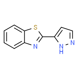 ChemSpider 2D Image | 2-(1H-pyrazol-5-yl)benzo[d]thiazole | C10H7N3S