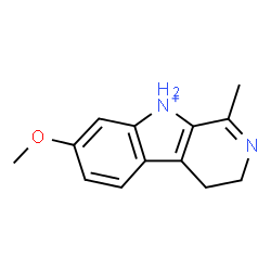 ChemSpider 2D Image | 7-Methoxy-1-methyl-4,9-dihydro-3H-beta-carbolin-9-ium | C13H15N2O