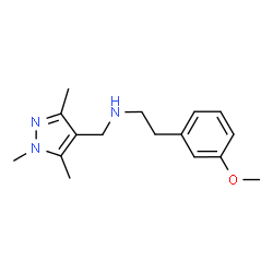 ChemSpider 2D Image | [2-(3-methoxyphenyl)ethyl][(1,3,5-trimethylpyrazol-4-yl)methyl]amine | C16H23N3O