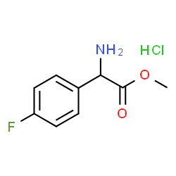 ChemSpider 2D Image | Methyl amino(4-fluorophenyl)acetate hydrochloride (1:1) | C9H11ClFNO2