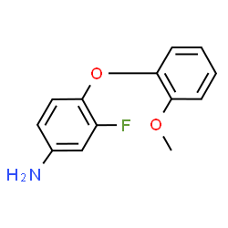 ChemSpider 2D Image | 3-Fluoro-4-(2-methoxyphenoxy)aniline | C13H12FNO2