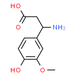 ChemSpider 2D Image | 3-Amino-3-(4-hydroxy-3-methoxyphenyl)propanoic acid | C10H13NO4