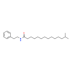 ChemSpider 2D Image | 13-methyl-N-(phenylthyl)tetradecanamide | C23H39NO