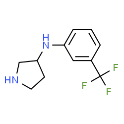 ChemSpider 2D Image | N-(3-(Trifluoromethyl)phenyl)pyrrolidin-3-amine | C11H13F3N2