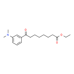 ChemSpider 2D Image | Ethyl 8-[3-(dimethylamino)phenyl]-8-oxooctanoate | C18H27NO3
