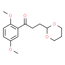 ChemSpider 2D Image | 2',5'-Dimethoxy-3-(1,3-Dioxan-2-Yl)Propiophenone | C15H20O5