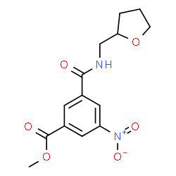 ChemSpider 2D Image | Methyl 3-nitro-5-[(tetrahydro-2-furanylmethyl)carbamoyl]benzoate | C14H16N2O6