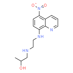 ChemSpider 2D Image | 1-[2-(5-Nitro-quinolin-8-ylamino)-ethylamino]-propan-2-ol | C14H18N4O3