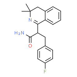 ChemSpider 2D Image | 2-(3,3-Dimethyl-3,4-dihydro-1-isoquinolinyl)-3-(4-fluorophenyl)propanamide | C20H21FN2O