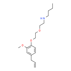 ChemSpider 2D Image | N-{2-[2-(4-Allyl-2-methoxyphenoxy)ethoxy]ethyl}-1-butanamine | C18H29NO3