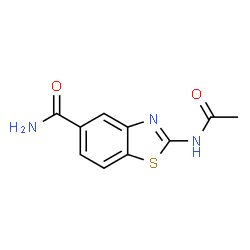 ChemSpider 2D Image | 2-Acetamido-1,3-benzothiazole-5-carboxamide | C10H9N3O2S