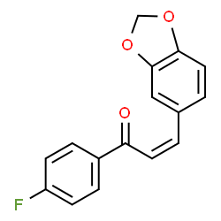 ChemSpider 2D Image | (2Z)-3-(1,3-Benzodioxol-5-yl)-1-(4-fluorophenyl)-2-propen-1-one | C16H11FO3