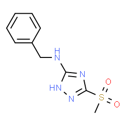 ChemSpider 2D Image | N-Benzyl-3-(methylsulfonyl)-1H-1,2,4-triazol-5-amine | C10H12N4O2S