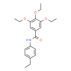 ChemSpider 2D Image | 3,4,5-Triethoxy-N-(4-ethylphenyl)benzamide | C21H27NO4