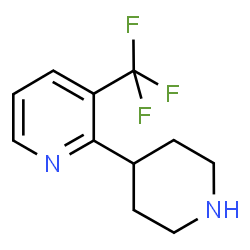 ChemSpider 2D Image | 2-(4-Piperidinyl)-3-(trifluoromethyl)pyridine | C11H13F3N2
