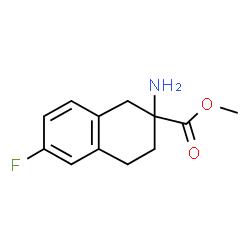 ChemSpider 2D Image | Methyl 2-amino-6-fluoro-1,2,3,4-tetrahydro-2-naphthalenecarboxylate | C12H14FNO2