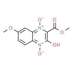 ChemSpider 2D Image | Methyl 3-hydroxy-7-methoxy-2-quinoxalinecarboxylate 1,4-dioxide | C11H10N2O6