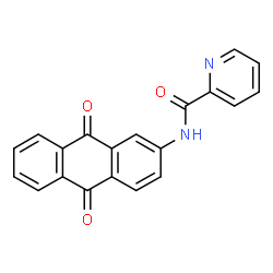 ChemSpider 2D Image | N-(9,10-Dioxo-9,10-dihydro-2-anthracenyl)-2-pyridinecarboxamide | C20H12N2O3