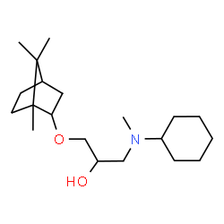 ChemSpider 2D Image | 1-[Cyclohexyl(methyl)amino]-3-[(1,7,7-trimethylbicyclo[2.2.1]hept-2-yl)oxy]-2-propanol | C20H37NO2