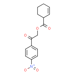 ChemSpider 2D Image | 2-(4-Nitrophenyl)-2-oxoethyl 2-cyclohexene-1-carboxylate | C15H15NO5