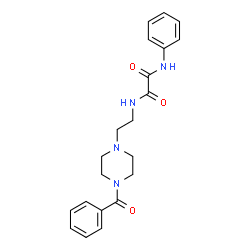 ChemSpider 2D Image | N-[2-(4-Benzoyl-1-piperazinyl)ethyl]-N'-phenylethanediamide | C21H24N4O3
