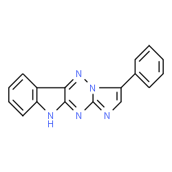 ChemSpider 2D Image | 3-Phenyl-1H-imidazo[1',2':2,3][1,2,4]triazino[5,6-b]indole | C17H11N5