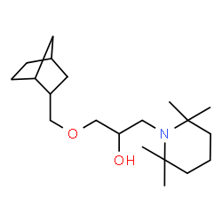 ChemSpider 2D Image | 1-(Bicyclo[2.2.1]hept-2-ylmethoxy)-3-(2,2,6,6-tetramethyl-1-piperidinyl)-2-propanol | C20H37NO2