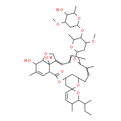 ChemSpider 2D Image | 6-sec-Butyl-21',24'-dihydroxy-5,11',13',22'-tetramethyl-2'-oxo-5,6-dihydrospiro[pyran-2,6'-[3,7,19]trioxatetracyclo[15.6.1.1~4,8~.0~20,24~]pentacosa[10,14,16,22]tetraen]-12'-yl 2,6-dideoxy-4-O-(2,6-di
deoxy-3-O-methylhexopyranosyl)-3-O-methylhexopyranoside | C48H72O14