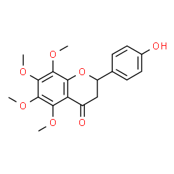 ChemSpider 2D Image | 2-(4-Hydroxyphenyl)-5,6,7,8-tetramethoxy-2,3-dihydro-4H-chromen-4-one | C19H20O7