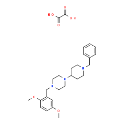 ChemSpider 2D Image | 1-(1-Benzyl-4-piperidinyl)-4-(2,5-dimethoxybenzyl)piperazine ethanedioate (1:1) | C27H37N3O6