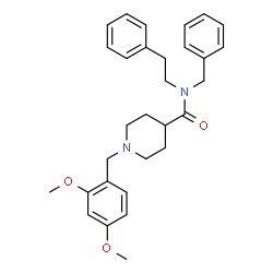 ChemSpider 2D Image | N-Benzyl-1-(2,4-dimethoxybenzyl)-N-(2-phenylethyl)-4-piperidinecarboxamide | C30H36N2O3