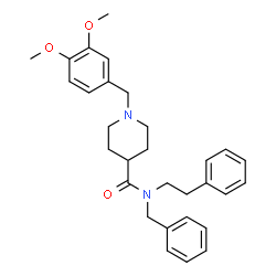 ChemSpider 2D Image | N-Benzyl-1-(3,4-dimethoxybenzyl)-N-(2-phenylethyl)-4-piperidinecarboxamide | C30H36N2O3