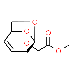 ChemSpider 2D Image | Methyl [(4S,5R)-6,8-dioxabicyclo[3.2.1]oct-2-en-4-yloxy]acetate | C9H12O5