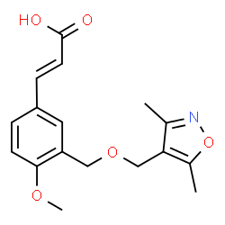 ChemSpider 2D Image | 3-(3-(((3,5-Dimethylisoxazol-4-yl)methoxy)methyl)-4-methoxyphenyl)acrylic acid | C17H19NO5