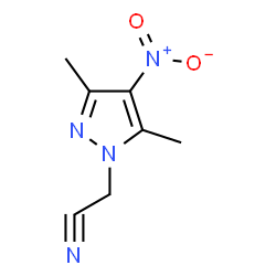 ChemSpider 2D Image | 3,5-Dimethyl-4-nitro-1H-pyrazole-1-acetonitrile | C7H8N4O2