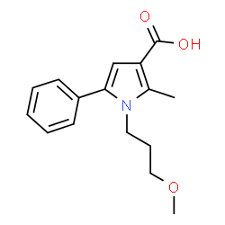 ChemSpider 2D Image | 1-(3-methoxypropyl)-2-methyl-5-phenylpyrrole-3-carboxylic acid | C16H19NO3
