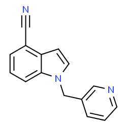 ChemSpider 2D Image | 1-(pyridin-3-ylmethyl)indole-4-carbonitrile | C15H11N3