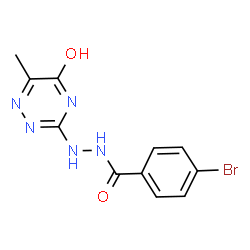 ChemSpider 2D Image | 4-Bromo-N'-(6-methyl-5-oxo-2,5-dihydro-1,2,4-triazin-3-yl)benzohydrazide | C11H10BrN5O2
