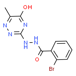 ChemSpider 2D Image | 2-Bromo-N'-(6-methyl-5-oxo-2,5-dihydro-1,2,4-triazin-3-yl)benzohydrazide | C11H10BrN5O2