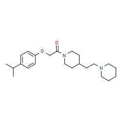 ChemSpider 2D Image | 2-(4-Isopropylphenoxy)-1-{4-[2-(1-piperidinyl)ethyl]-1-piperidinyl}ethanone | C23H36N2O2