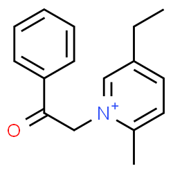 ChemSpider 2D Image | 5-Ethyl-2-methyl-1-(2-oxo-2-phenylethyl)pyridinium | C16H18NO