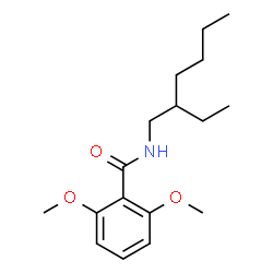 ChemSpider 2D Image | N-(2-Ethylhexyl)-2,6-dimethoxybenzamide | C17H27NO3