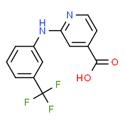 ChemSpider 2D Image | 2-{[3-(Trifluoromethyl)phenyl]amino}isonicotinic acid | C13H9F3N2O2