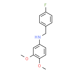ChemSpider 2D Image | N-(4-Fluorobenzyl)-3,4-dimethoxyaniline | C15H16FNO2