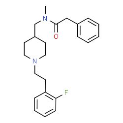 ChemSpider 2D Image | N-({1-[2-(2-Fluorophenyl)ethyl]-4-piperidinyl}methyl)-N-methyl-2-phenylacetamide | C23H29FN2O