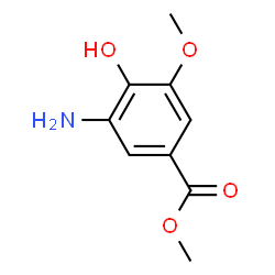 ChemSpider 2D Image | Methyl 3-amino-4-hydroxy-5-methoxybenzoate | C9H11NO4