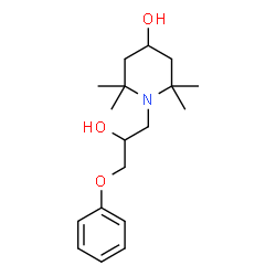 ChemSpider 2D Image | 1-(2-Hydroxy-3-phenoxypropyl)-2,2,6,6-tetramethyl-4-piperidinol | C18H29NO3