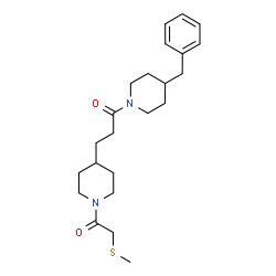 ChemSpider 2D Image | 1-(4-Benzyl-1-piperidinyl)-3-{1-[(methylsulfanyl)acetyl]-4-piperidinyl}-1-propanone | C23H34N2O2S
