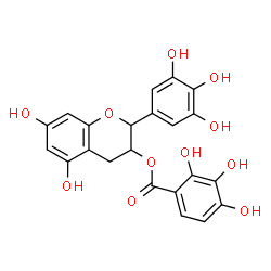 ChemSpider 2D Image | EGCG: E-5187(-)-EPIGALLOCATECHIN GALLATE | C22H18O11